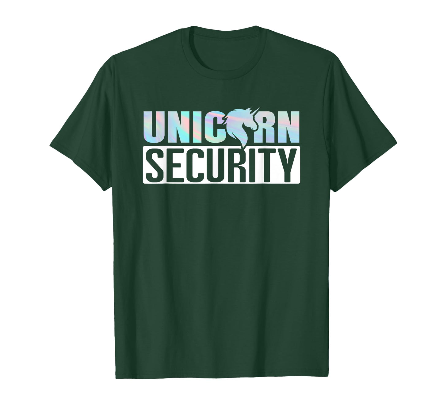 Halloween Dad Mom Daughter Adult Unicorn Security Costume T-Shirt