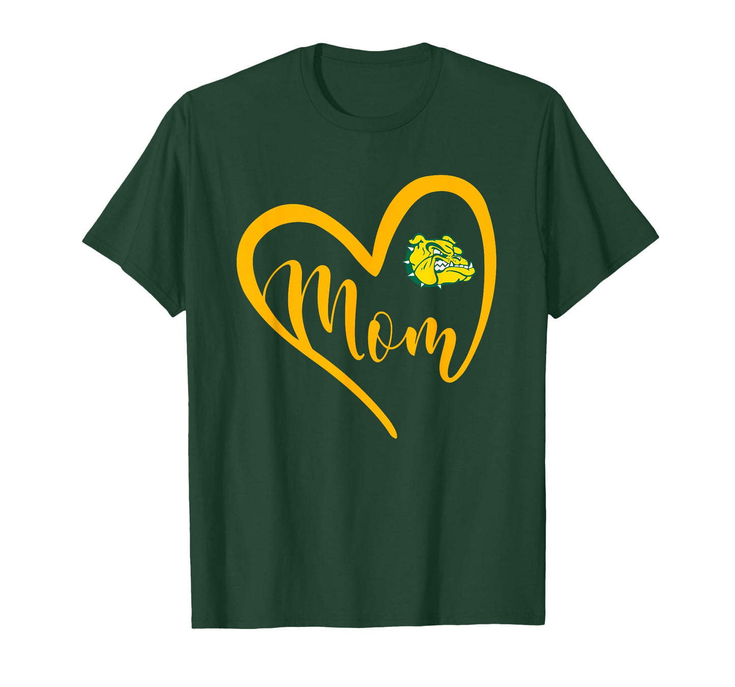 Deland Bulldogs Logo Heart Mom HS T-Shirt