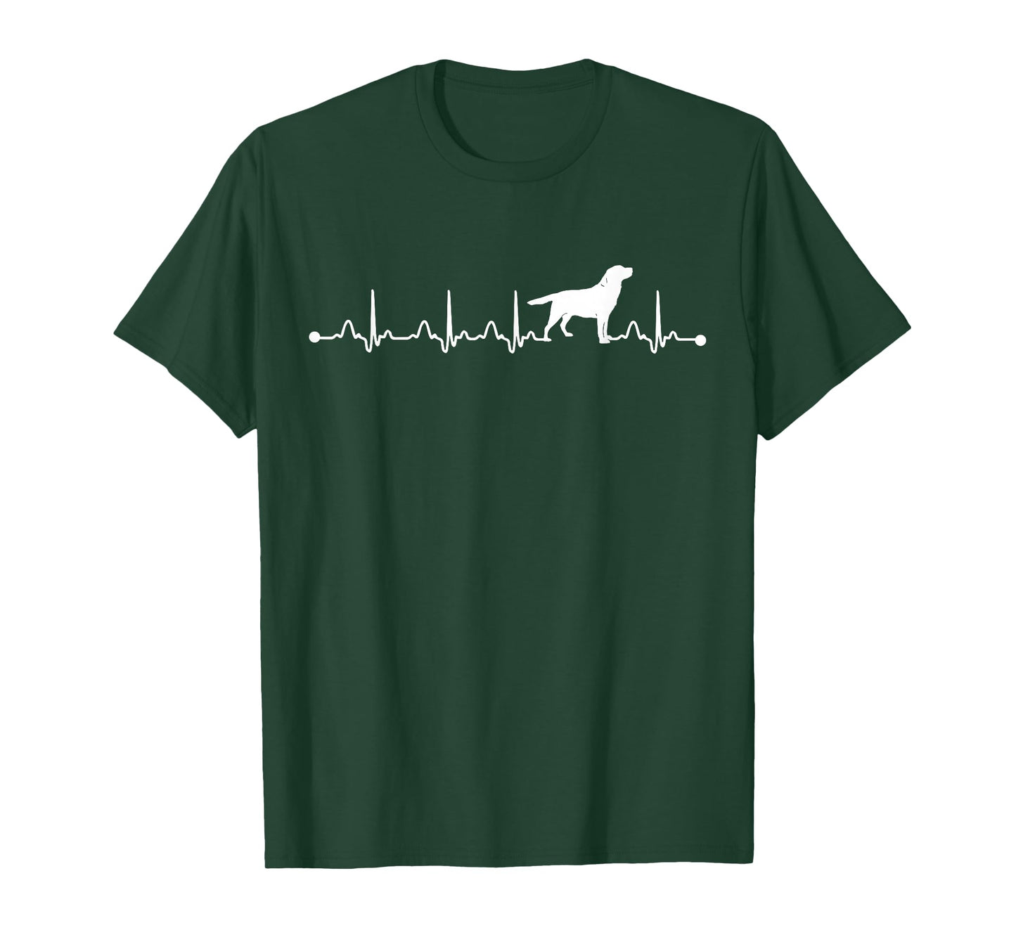 Labrador Retriever Heartbeat ECG Funny Dog Mom Men Women Girls Kids T-Shirt