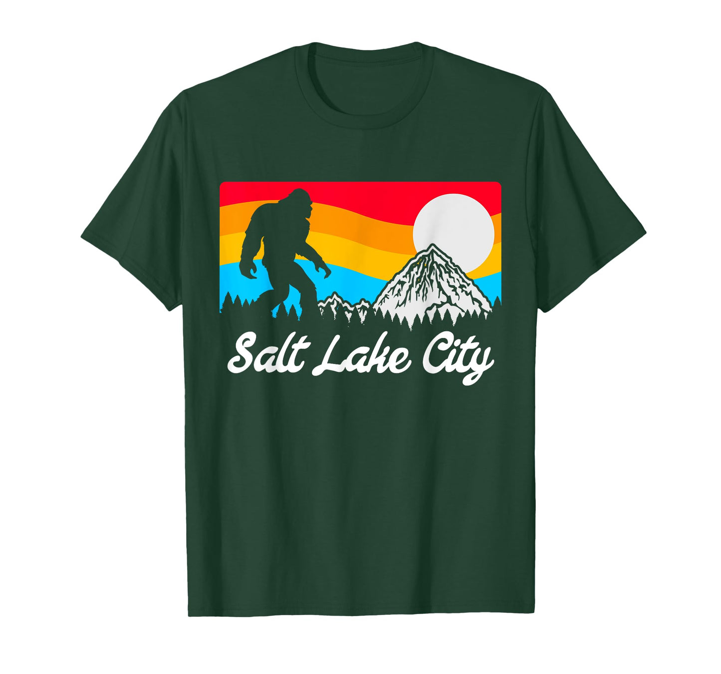 Salt Lake City Utah Vintage Bigfoot Souvenir Design T-Shirt
