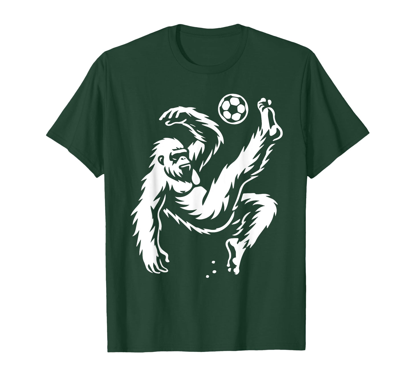 Funny Bigfoot Playing Soccer, Sasquatch Bicycle Kick Soccer T-Shirt