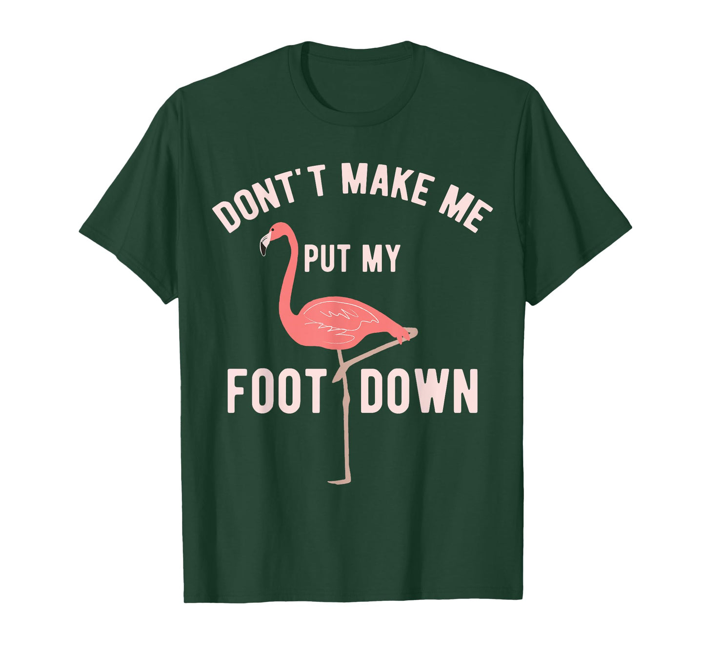 Don't Make Me Put My Foot Down Funny Flamingo T-Shirt