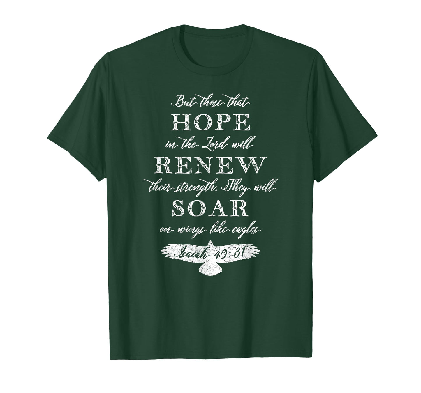 Wings Like Eagles Isaiah 40:31 KJV Christian Vintage TShirt T-Shirt