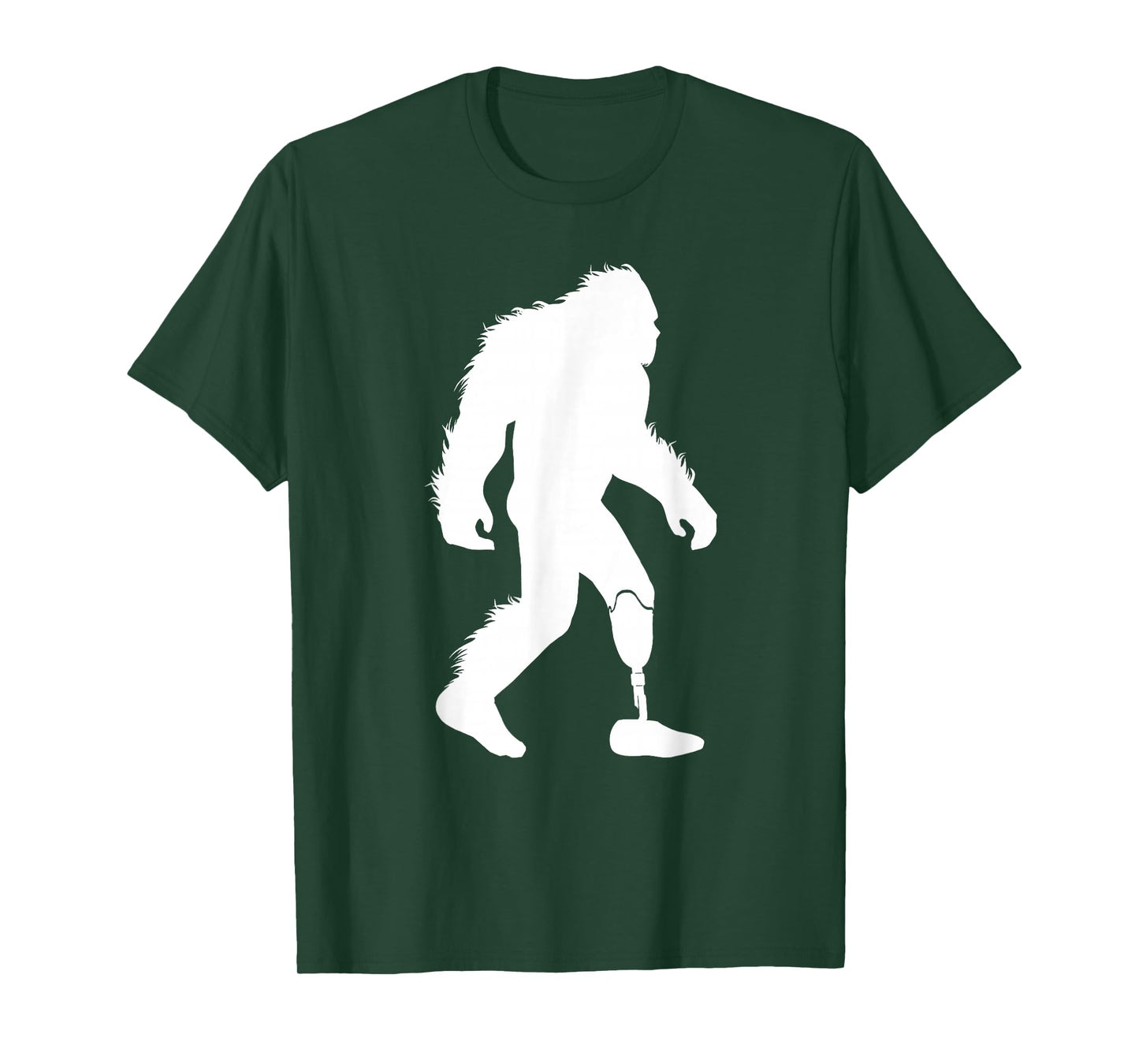 Bigfoot Leg Amputee Sasquatch Wearing Prosthetic Leg T-Shirt