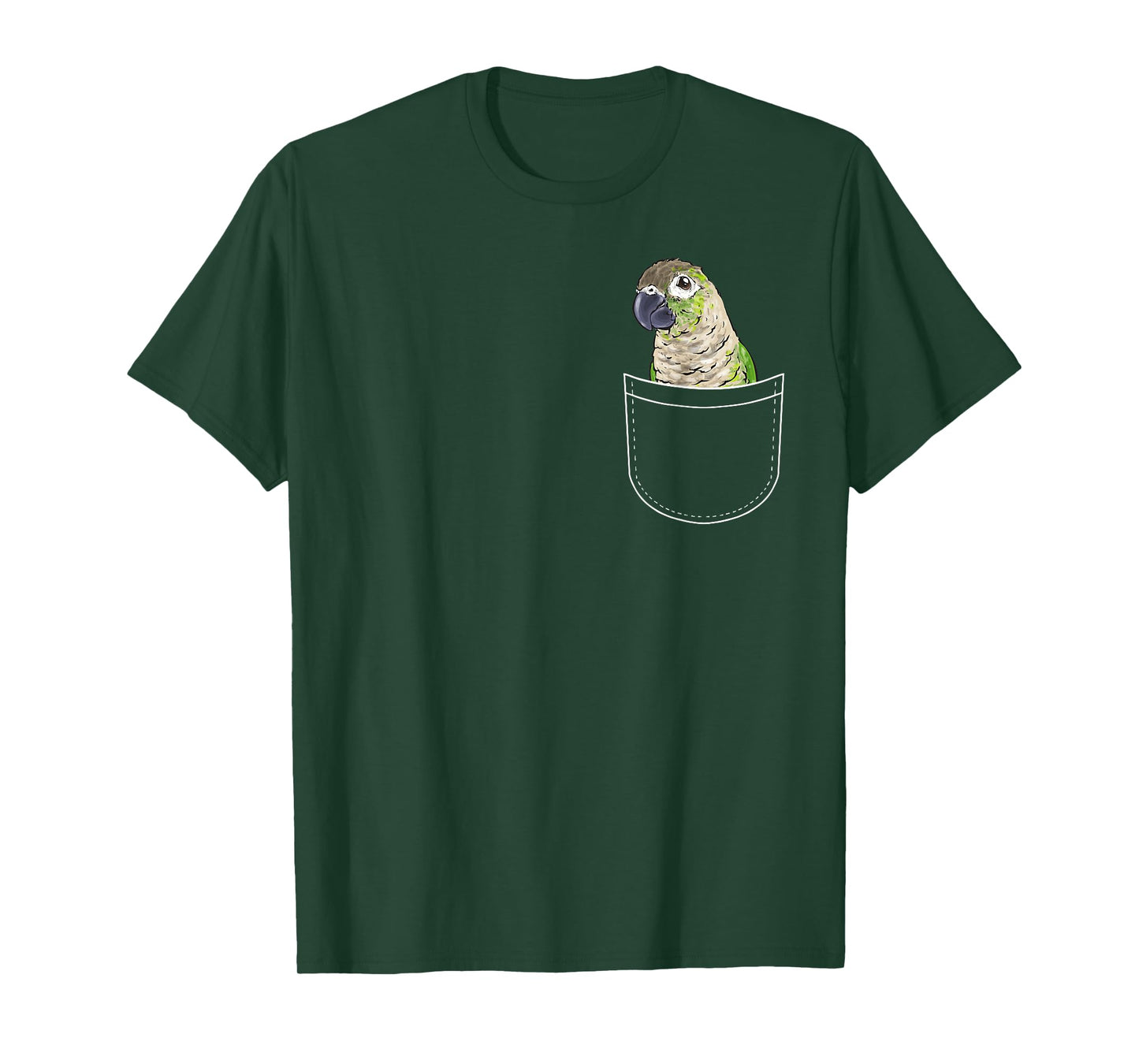 Green Cheek Conure In Pocket Parrot Bird Conure T-Shirt