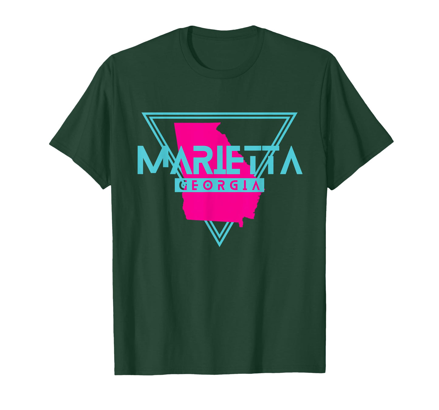 Marietta Georgia Souvenir GA Retro Triangle T-Shirt