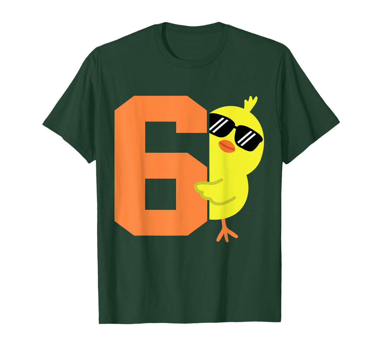 Kids 6th Birthday Chicken Themed Cute 6 Year Old Boys Chick T-Shirt