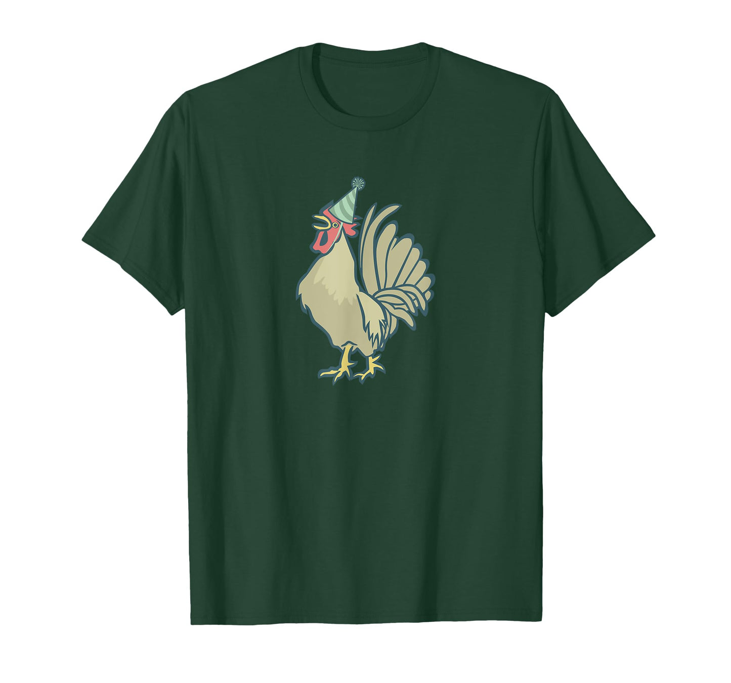 Birthday Rooster T-Shirt, Chicken Birthday Hat Rooster Kids T-Shirt