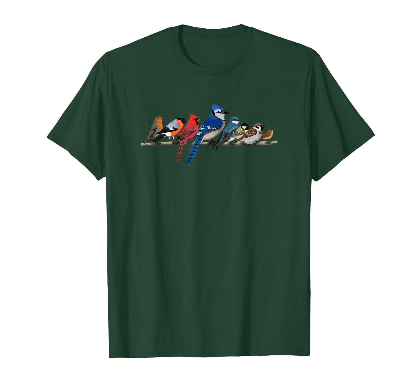 Garden Birds Blue Jay Bullfinch Ornithologist Biologist T-Shirt