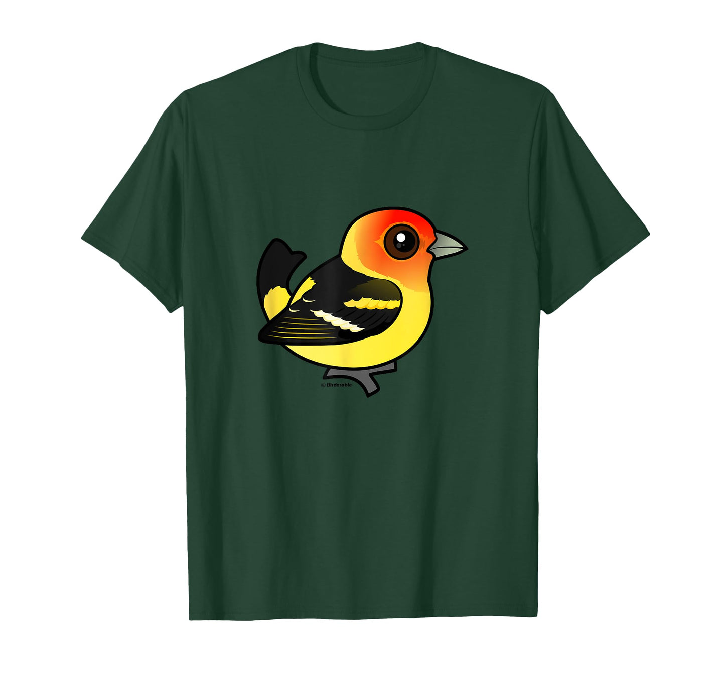 Cute Cartoon Western Tanager Birdorable Bird Species T-Shirt