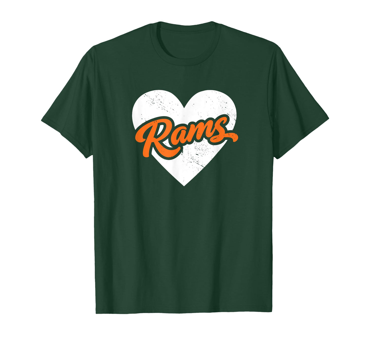 Vintage Rams High School Go Rams Pride Heart T-Shirt