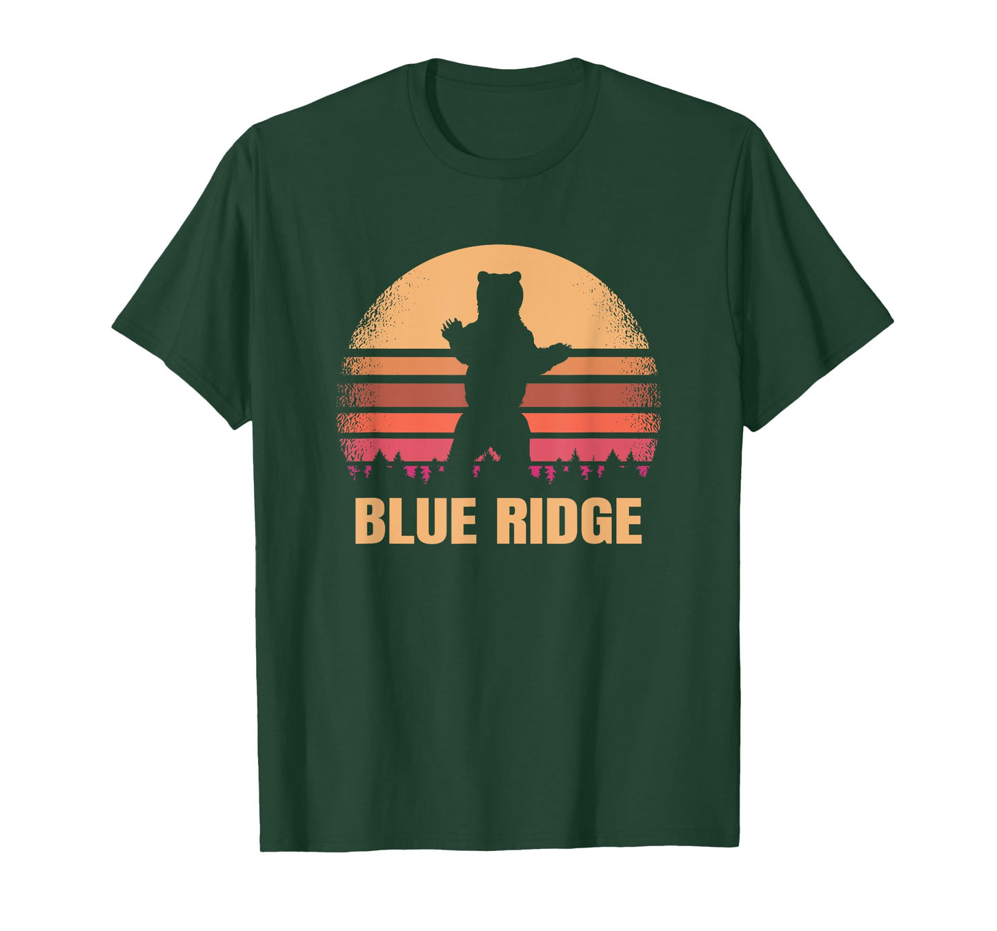 Blue Ridge Georgia Vintage Bear Distressed 70s 80s GA Sunset T-Shirt