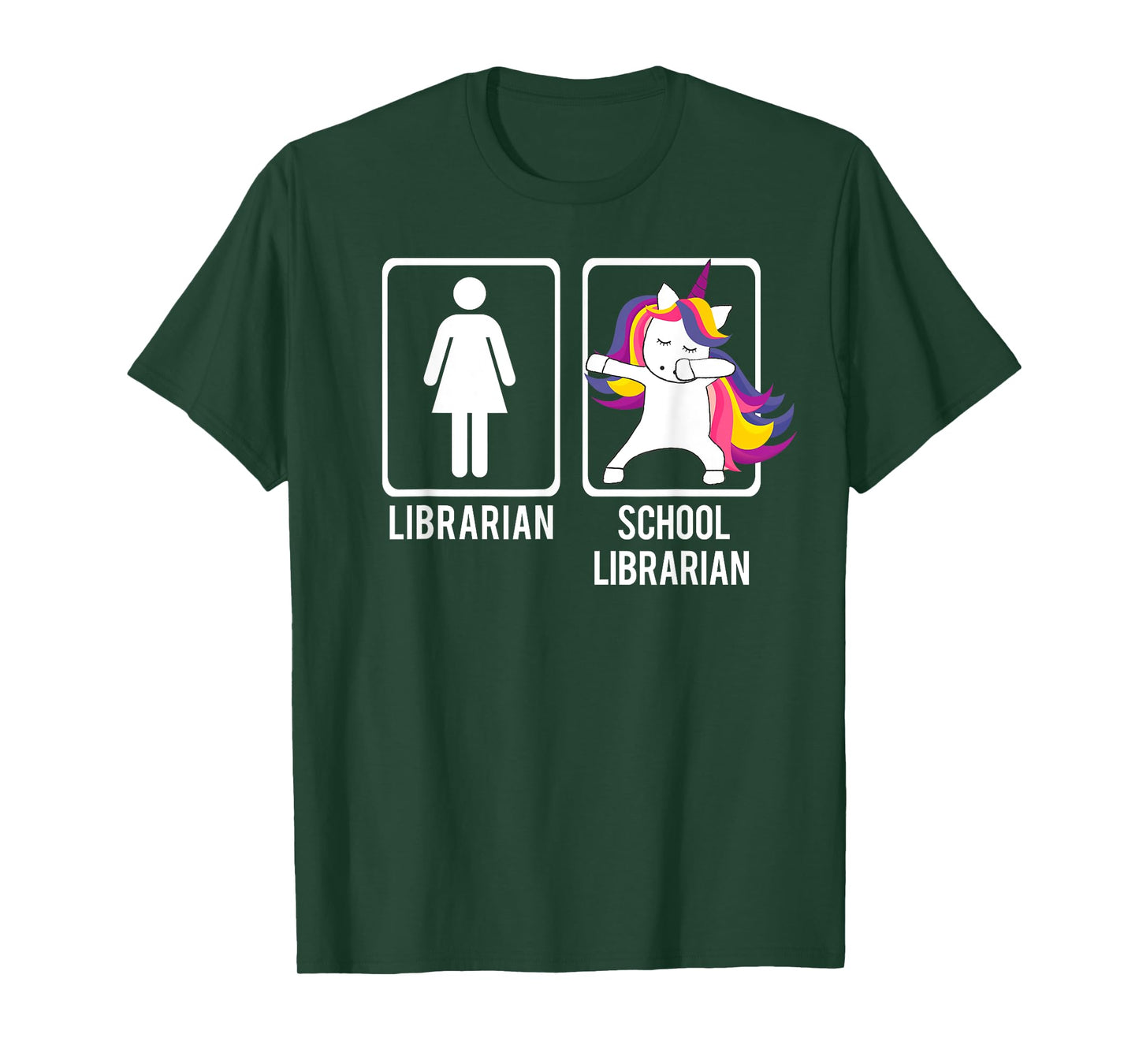 DABBING UNICORN SCHOOL LIBRARIAN Dabs Library Hip Meme T-Shirt