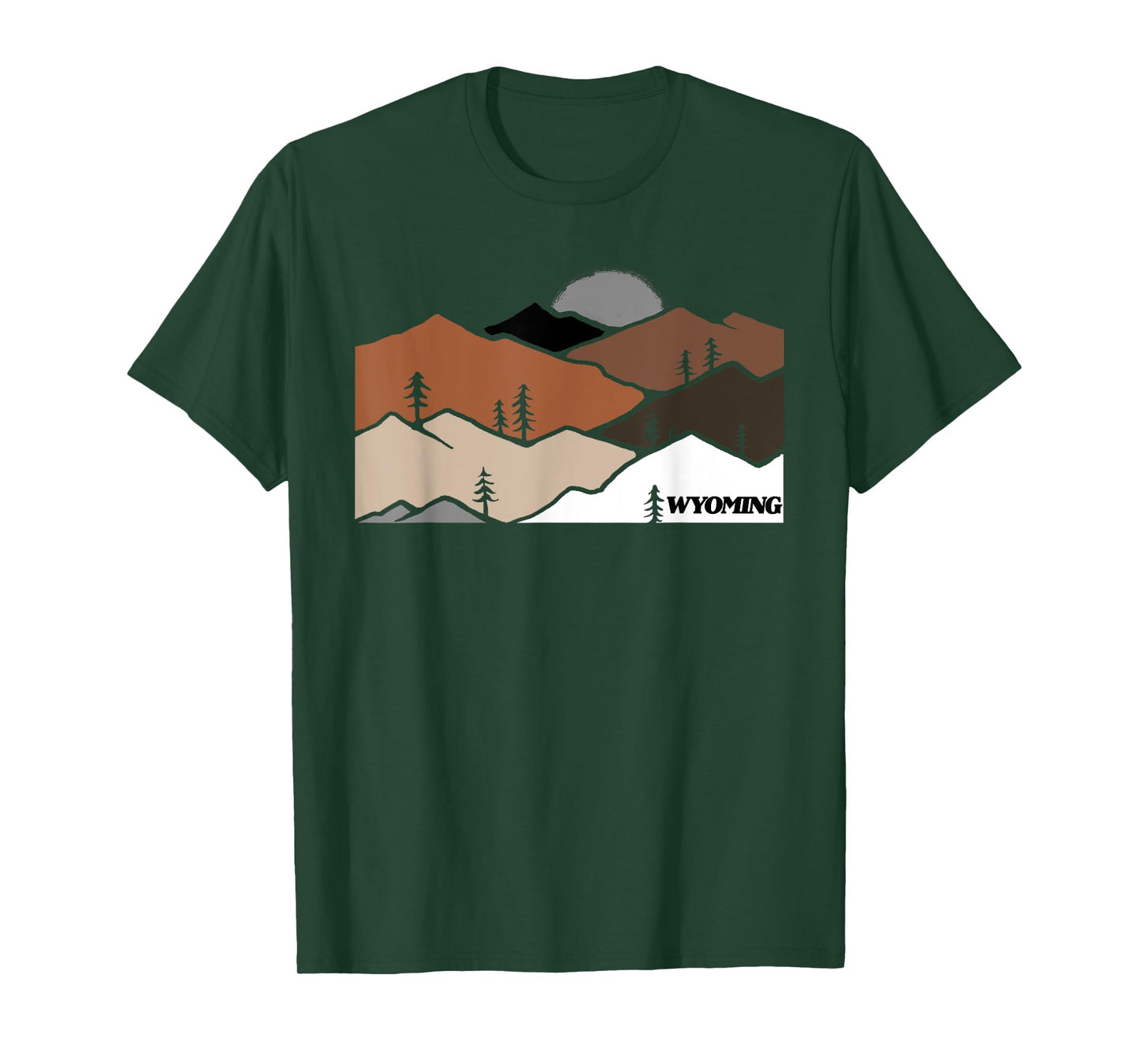 Wyoming Retro Vintage Mountain Outdoors State Graphic T-Shirt