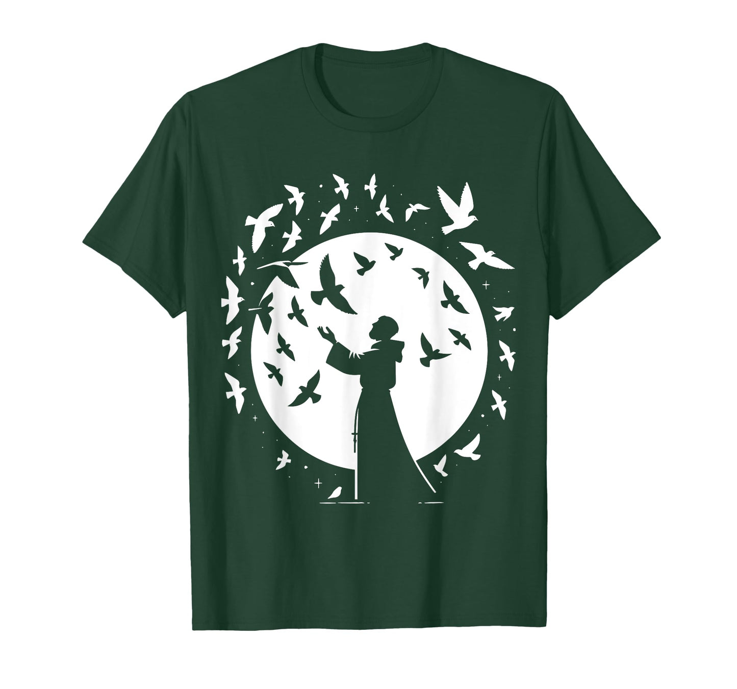 St Francis of Assisi Patron Saint of Animals Birds Catholic T-Shirt