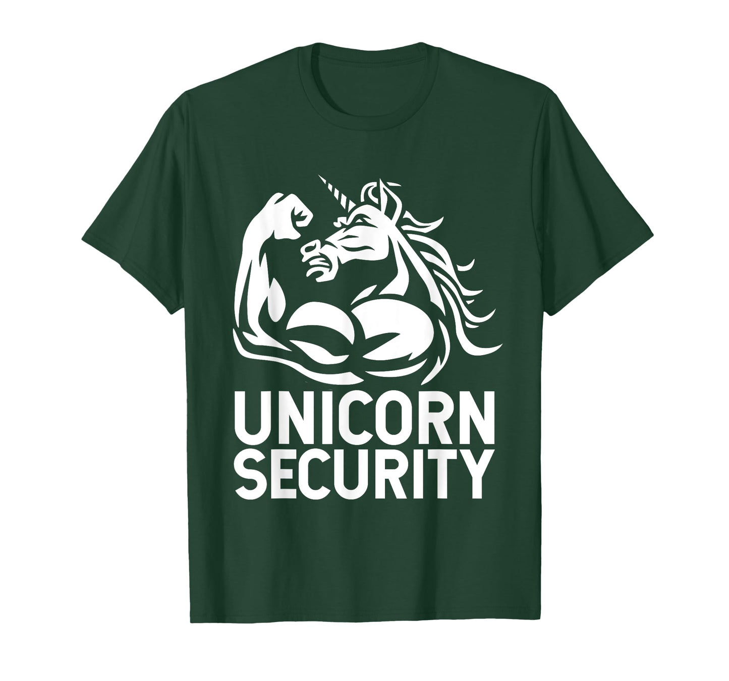 Unicorn Security Halloween Dad Mom Daughter Adult Costume T-Shirt
