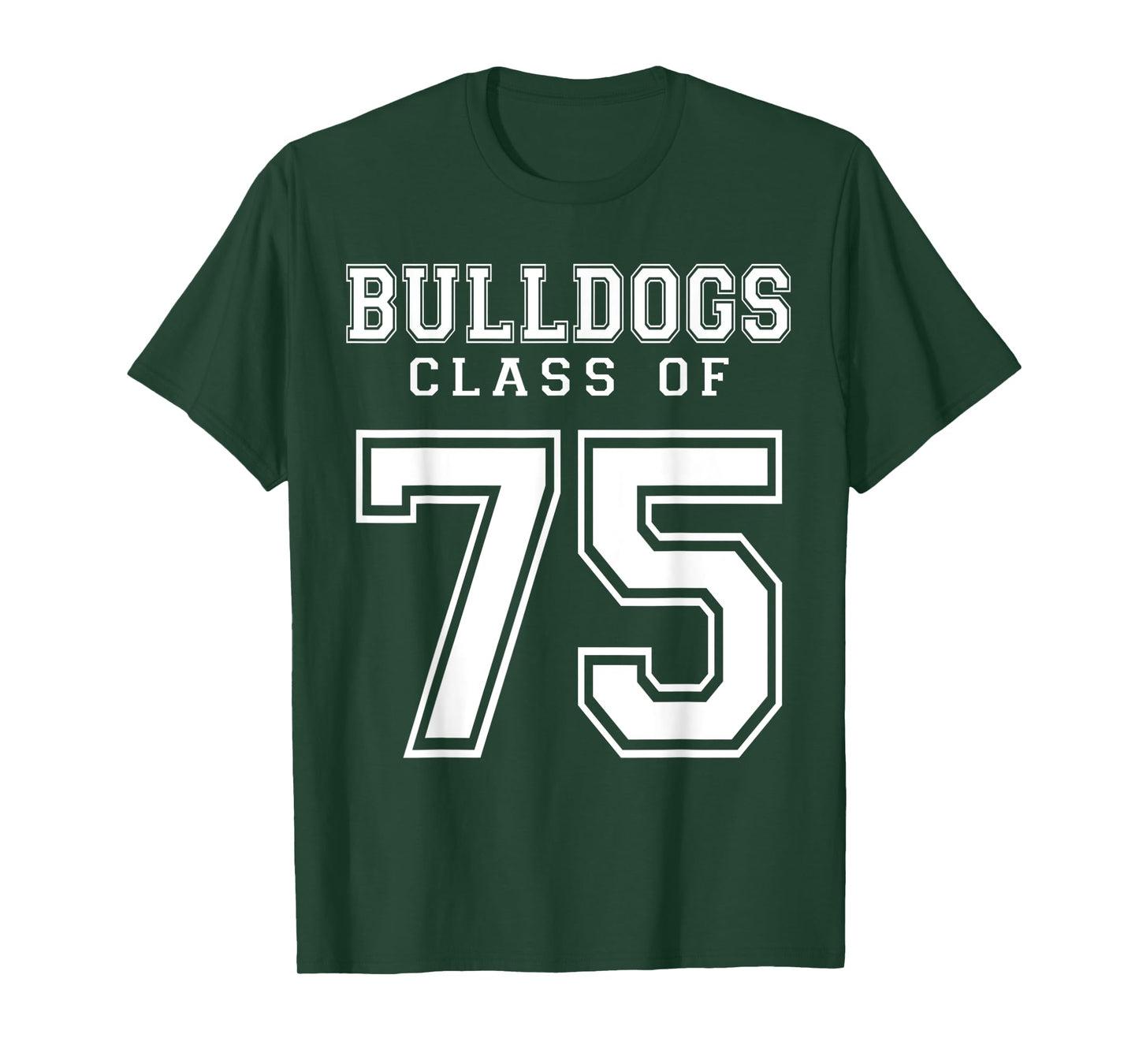 Class Of 1975 Bulldogs Custom Graduation Senior Personalized T-Shirt