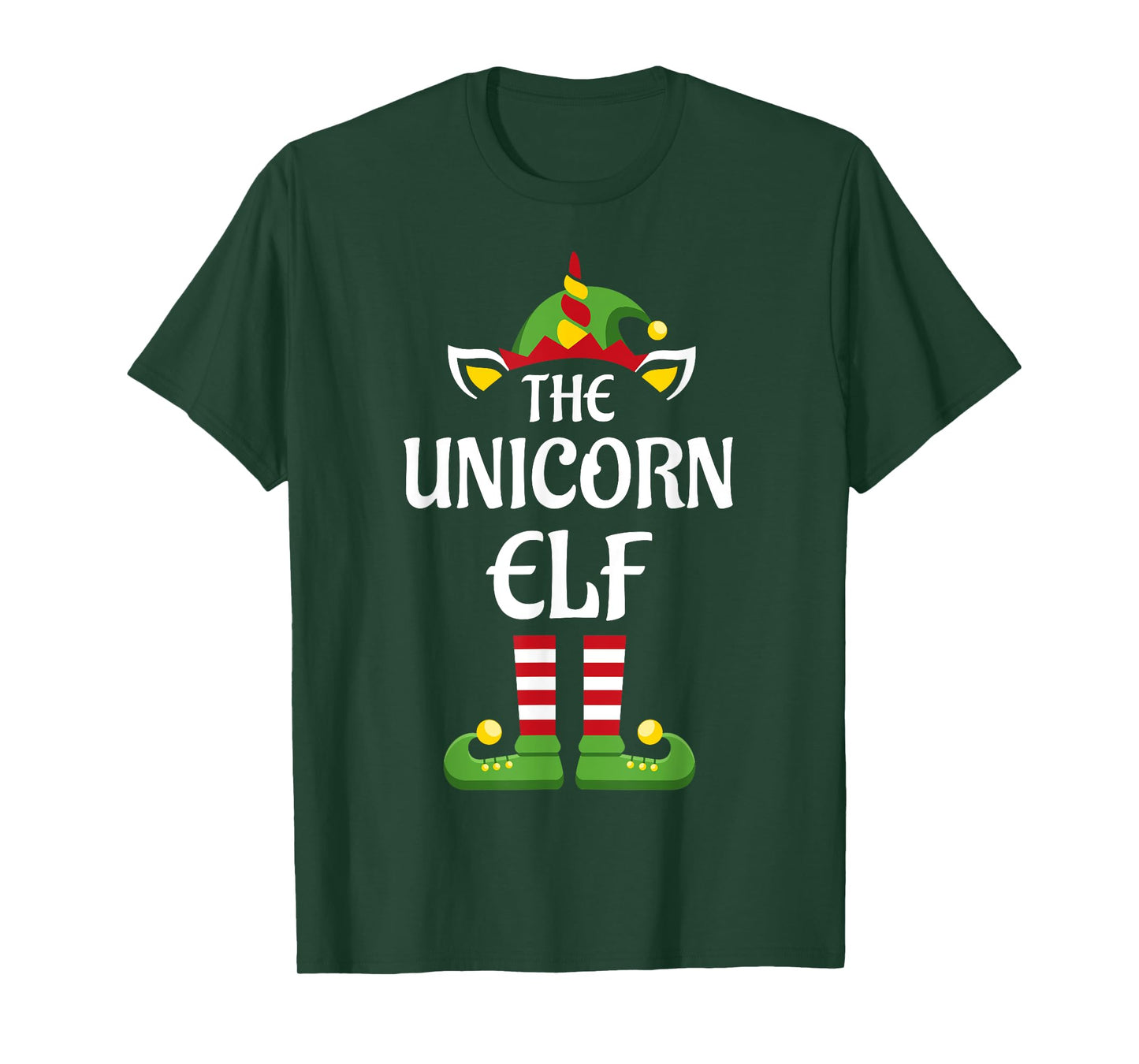 Unicorn Elf Family Matching Group Christmas T-Shirt