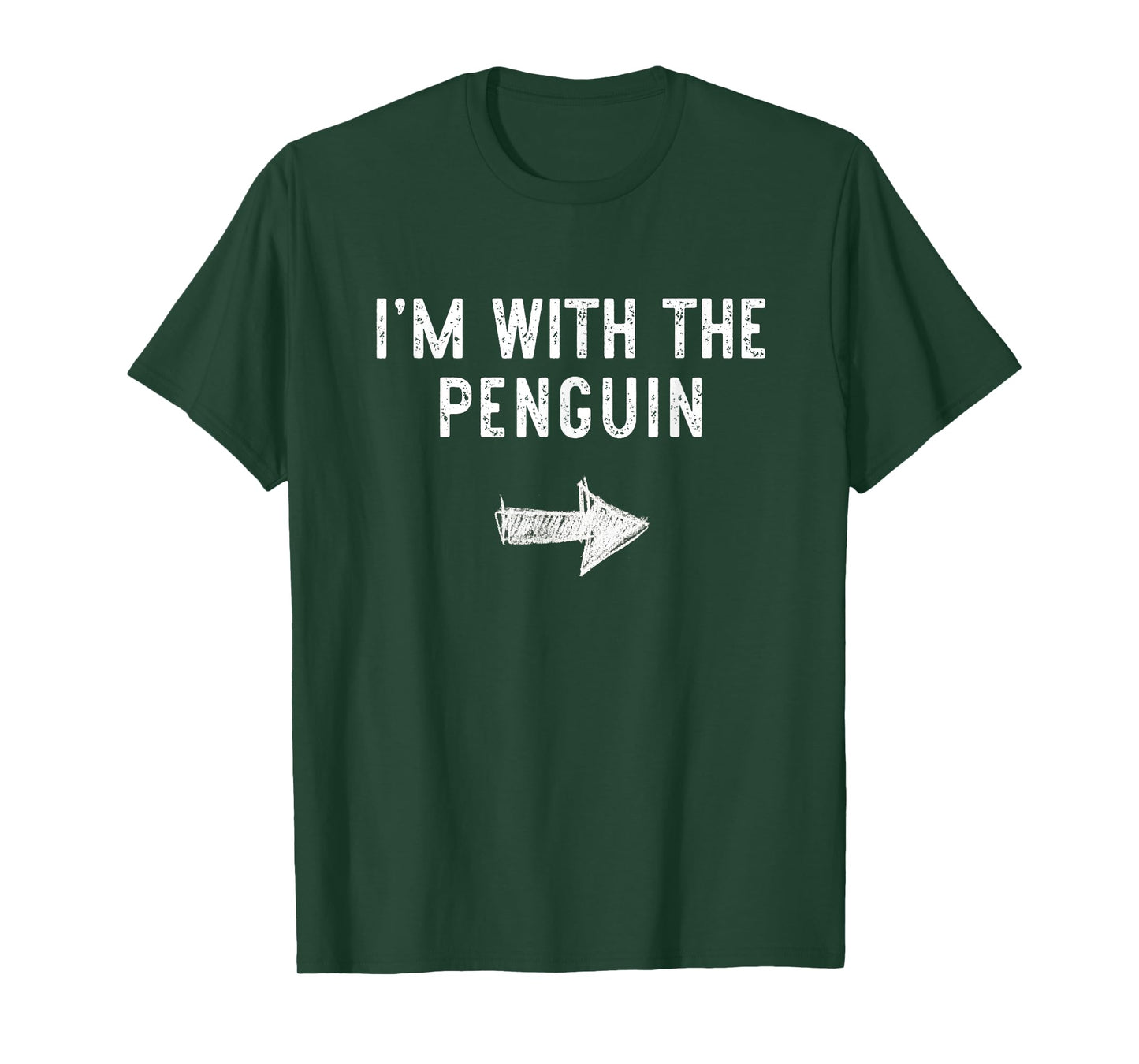 I'm With The Penguin Costume Halloween Matching Couple T-Shirt