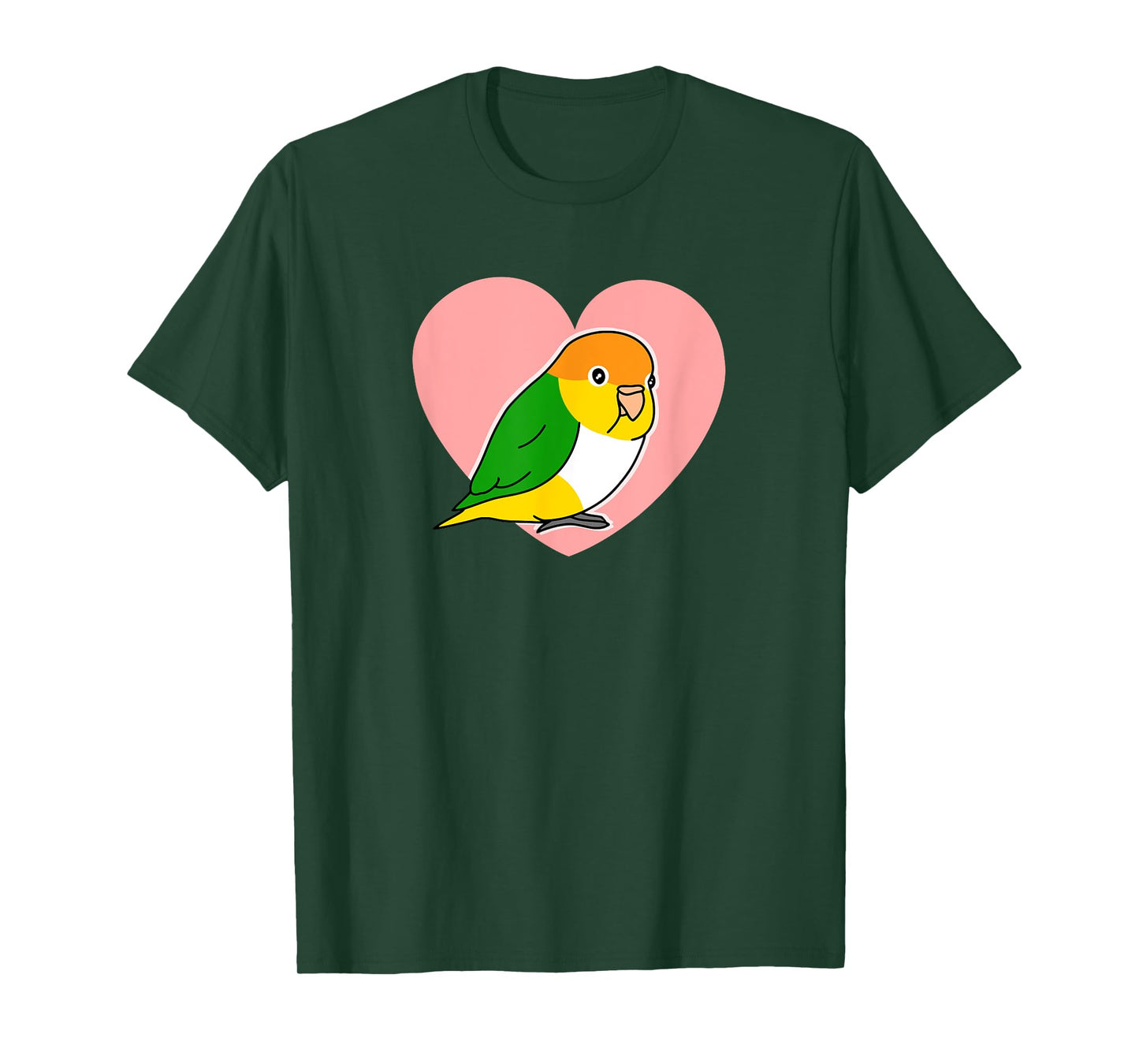 Chubby Rust Cap Parrot Love Heart Parrot Kawaii Birb T-Shirt