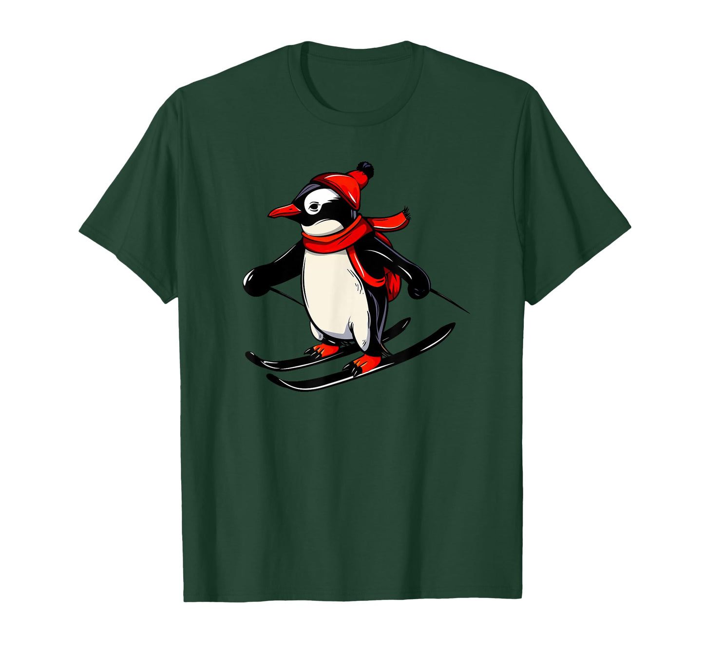 Cute Penguin Skiing - Skiing Penguin T-Shirt