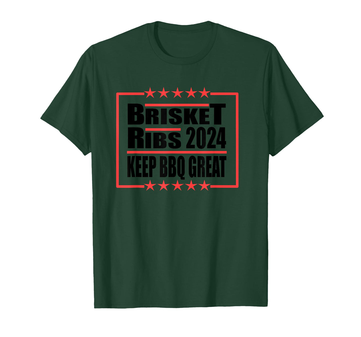 Brisket Ribs 2024 Keep BBQ Great Funny Election Design T-Shirt