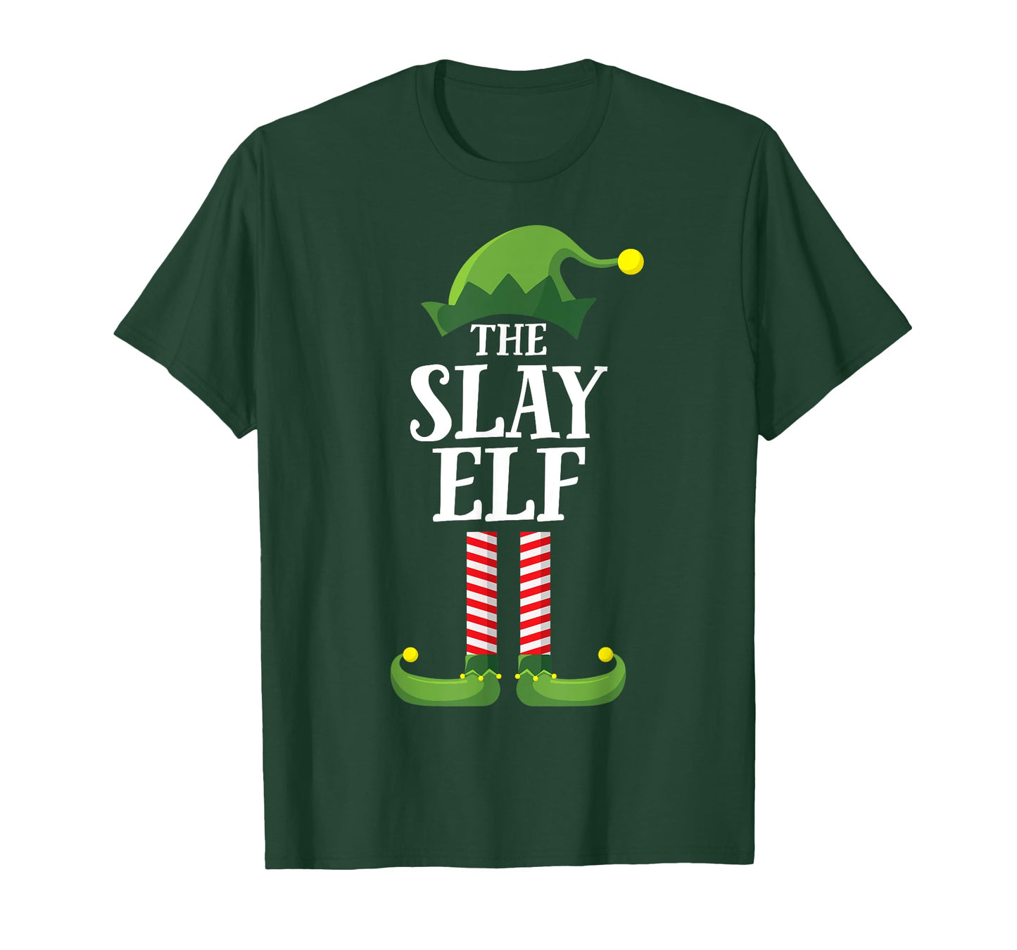 Slay Elf Matching Family Group Funny Christmas T-Shirt