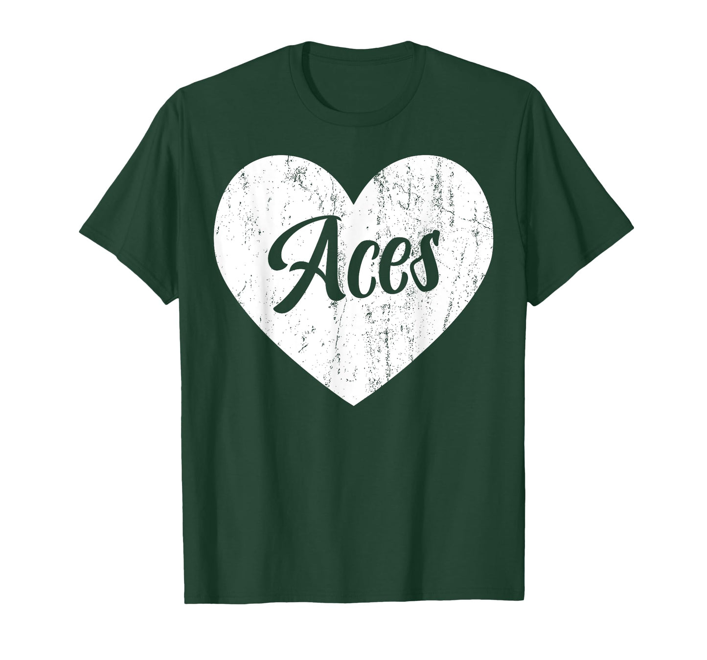 Aces School Sports Fan Team Spirit Mascot Heart Gift T-Shirt