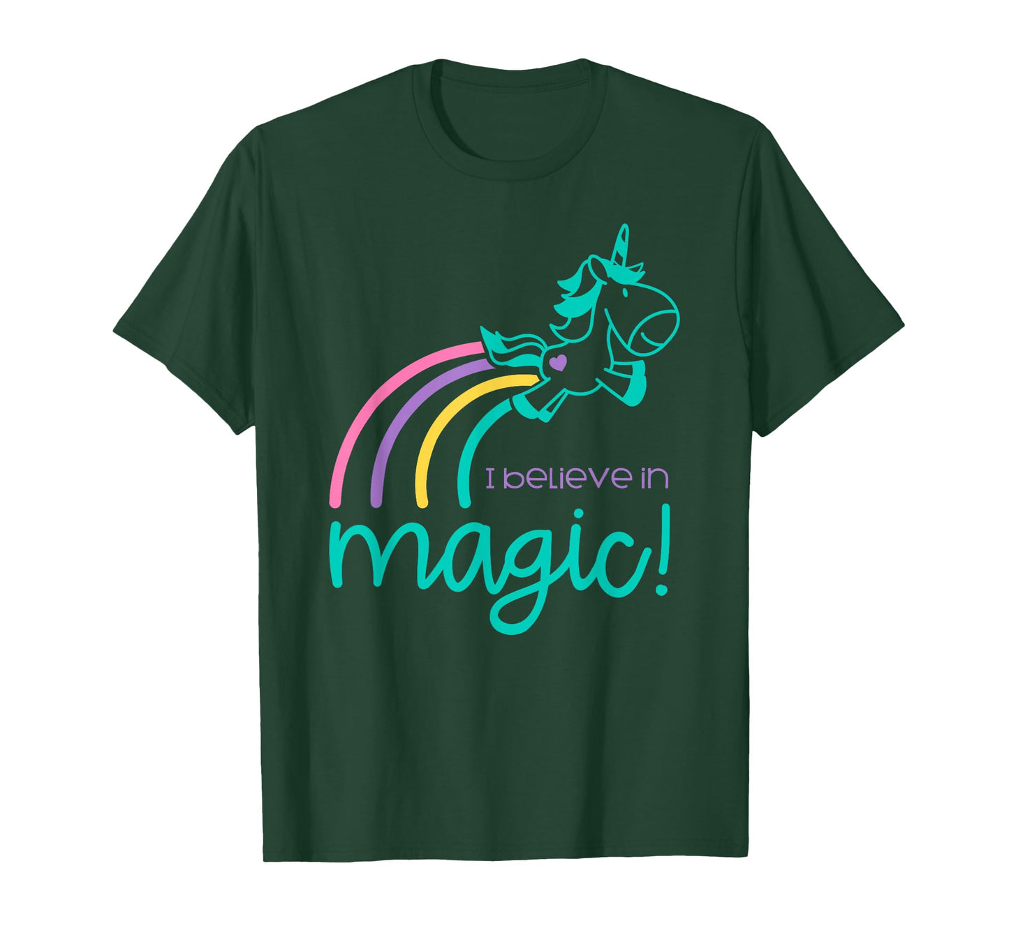 I Believe In Magic Colorful Unicorn T-Shirt