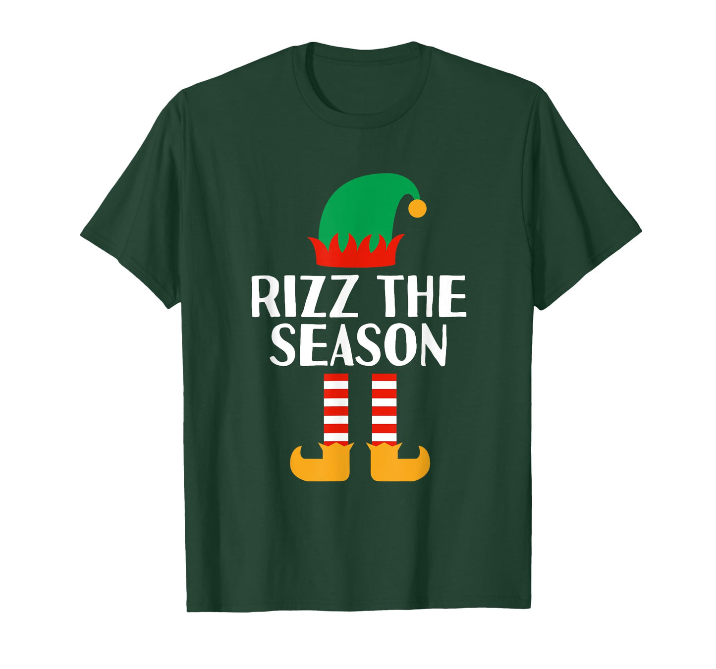 Rizz The Season Gen Z Christmas Pun Funny Elf Holiday Elves T-Shirt