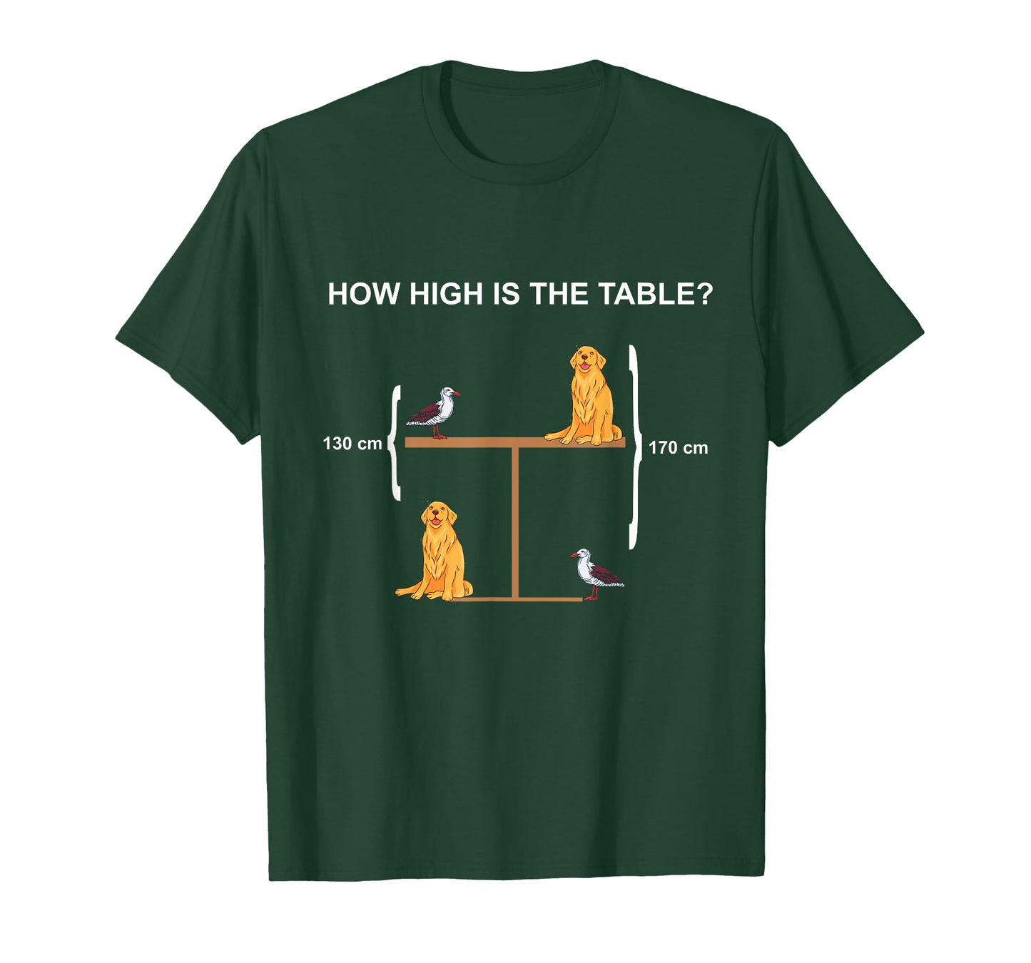 How High is The Table? Riddle and Funny Math Problem T-Shirt