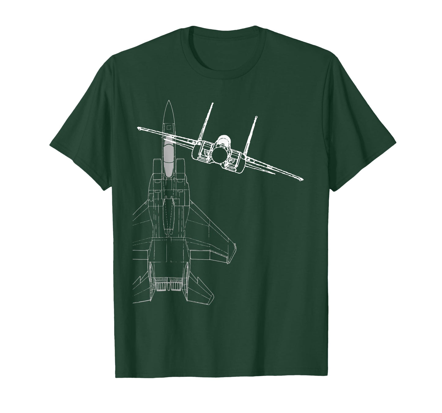 F-15 Eagle Line Art Military Jet Fighter T-shirt T-Shirt
