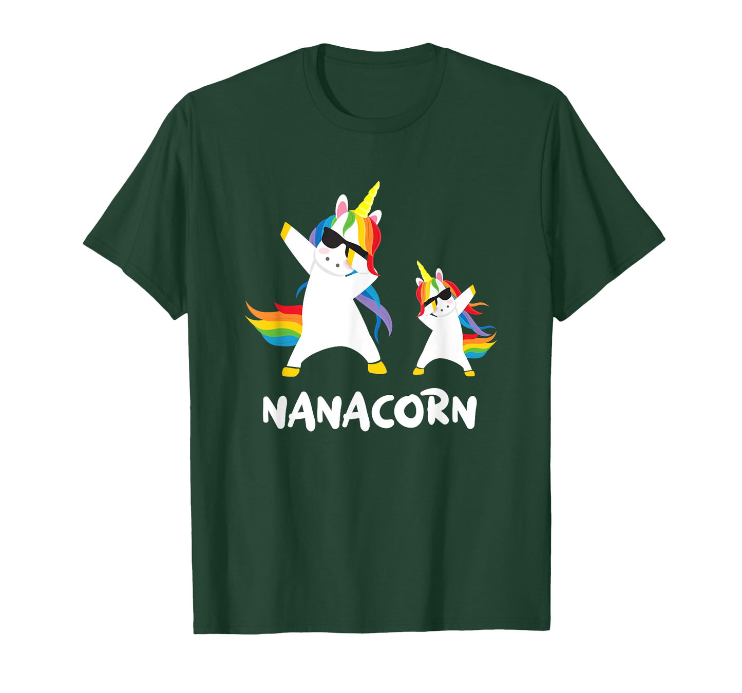 Funny Grandma Nana Gigi Nana Unicorn Nanacorn Dabbing Shirt T-Shirt