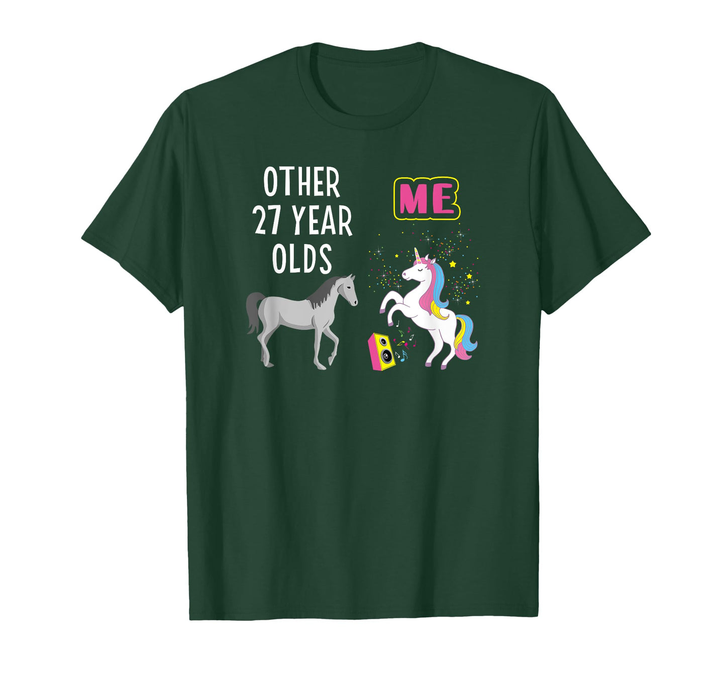 27th Birthday Other 27 Year Olds Me Unicorn Girlfriend Wife T-Shirt