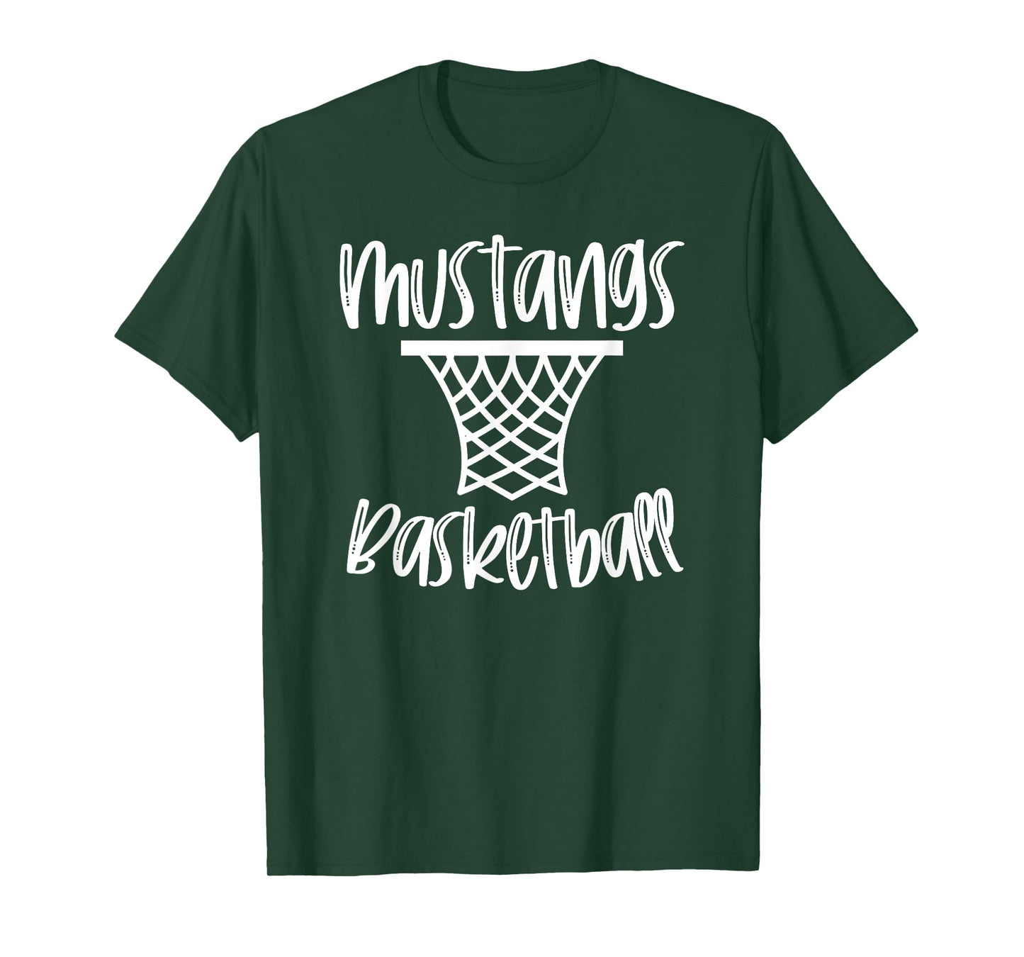Mustangs Basketball Team Mascot School Spirit Game Night T-Shirt