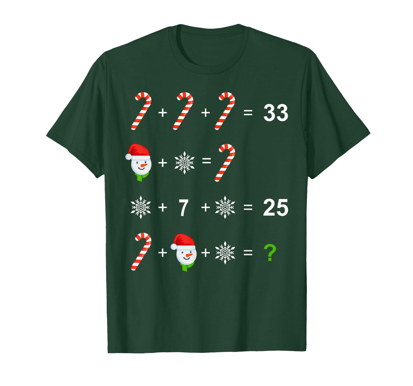 Funny Christmas Math Teacher Order of Operations Quiz Xmas T-Shirt