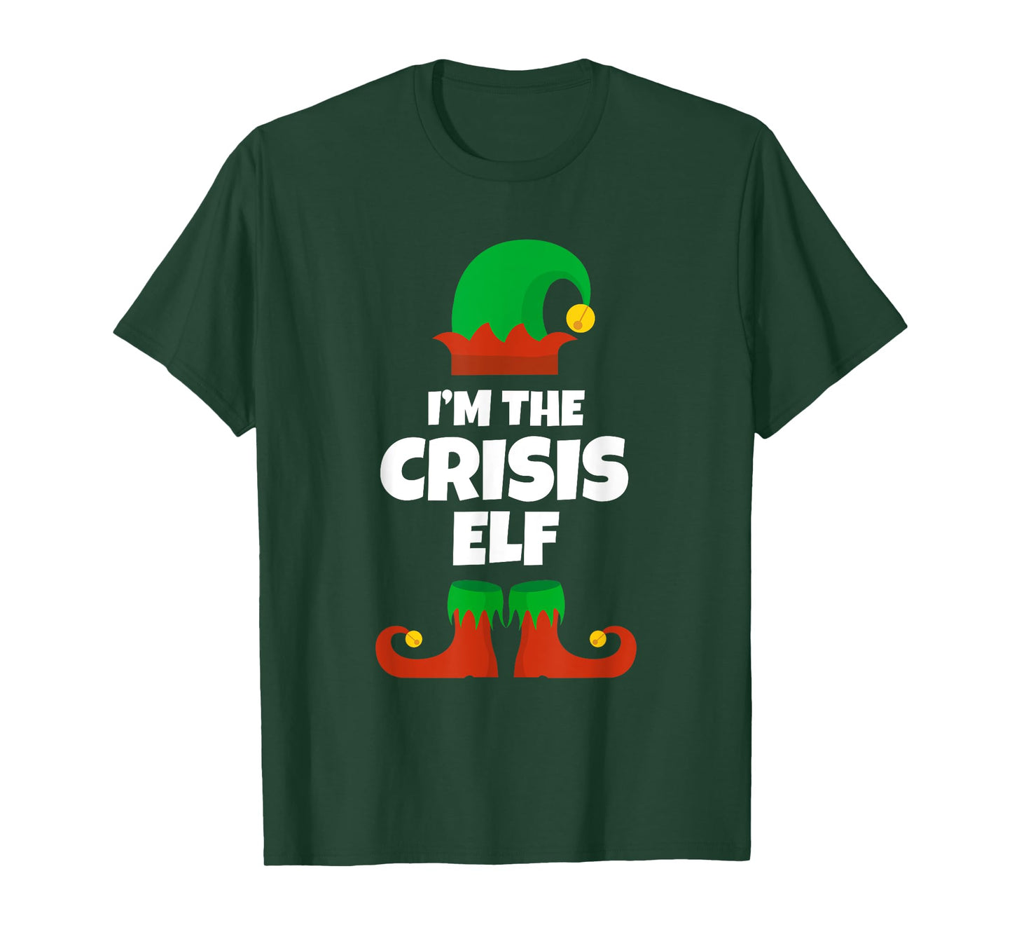I'm The Crisis Elf Family Pajama Christmas Funny Mid-Life T-Shirt