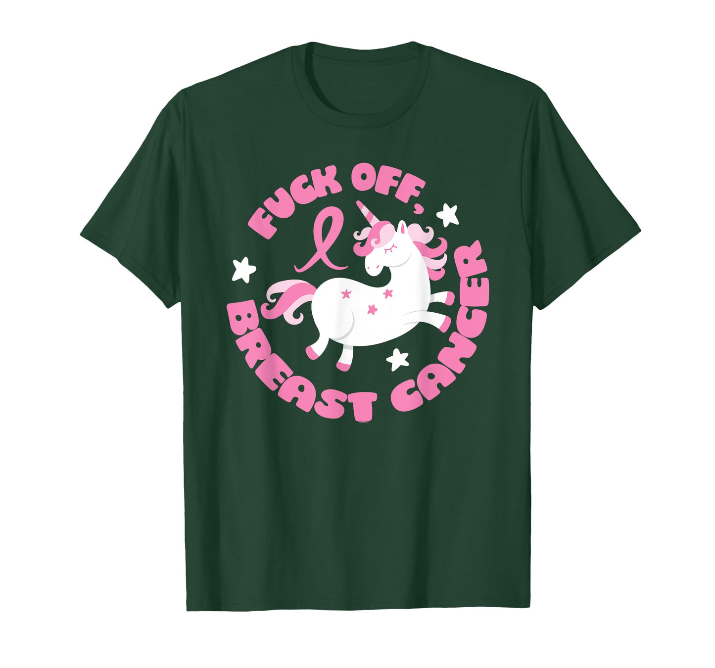 Fuck Off Breast Cancer Unicorn T-Shirt