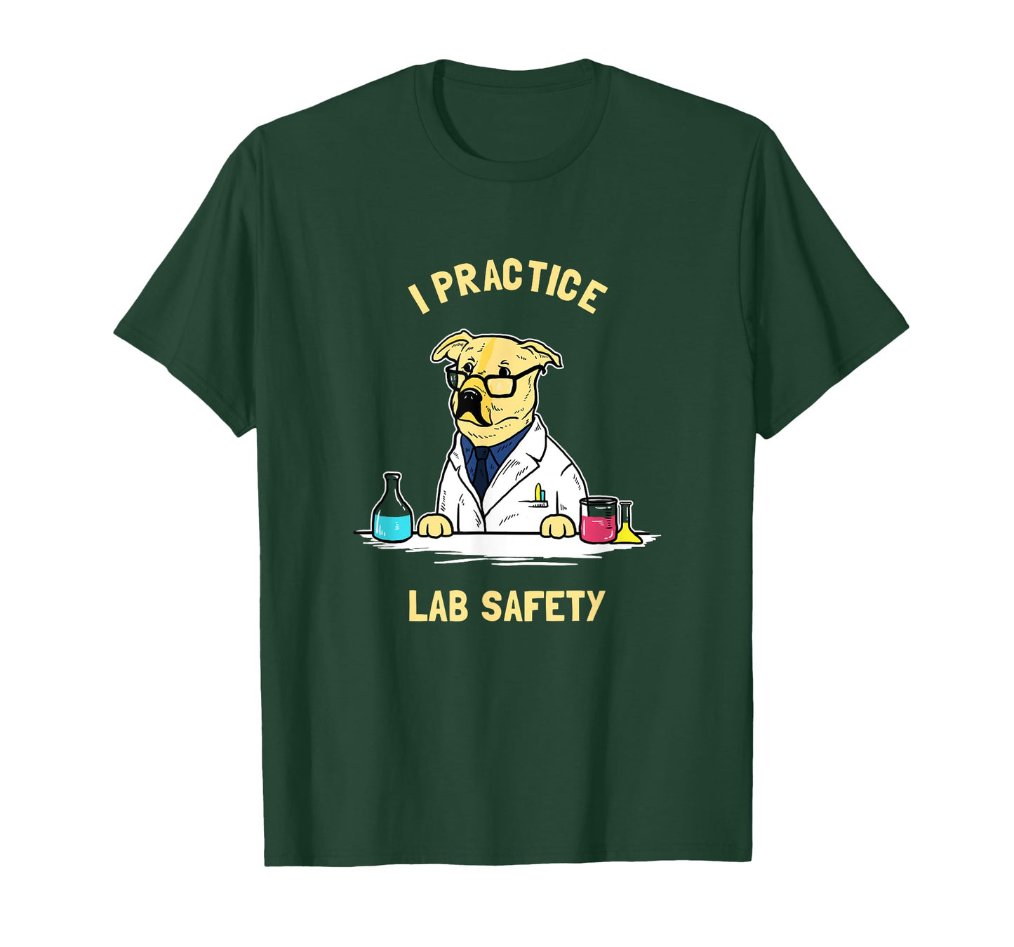 Practice Lab Safety T-Shirt - Funny Labrador Dog Scientist T-Shirt