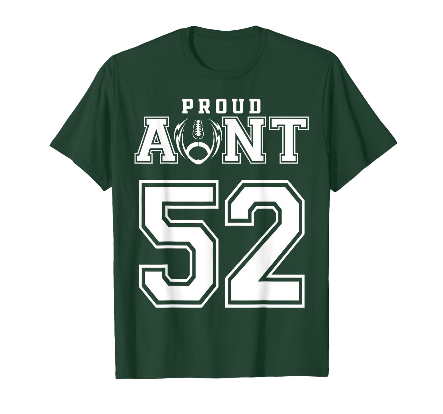 Custom Proud Football Aunt Number 52 Personalized For Women T-Shirt