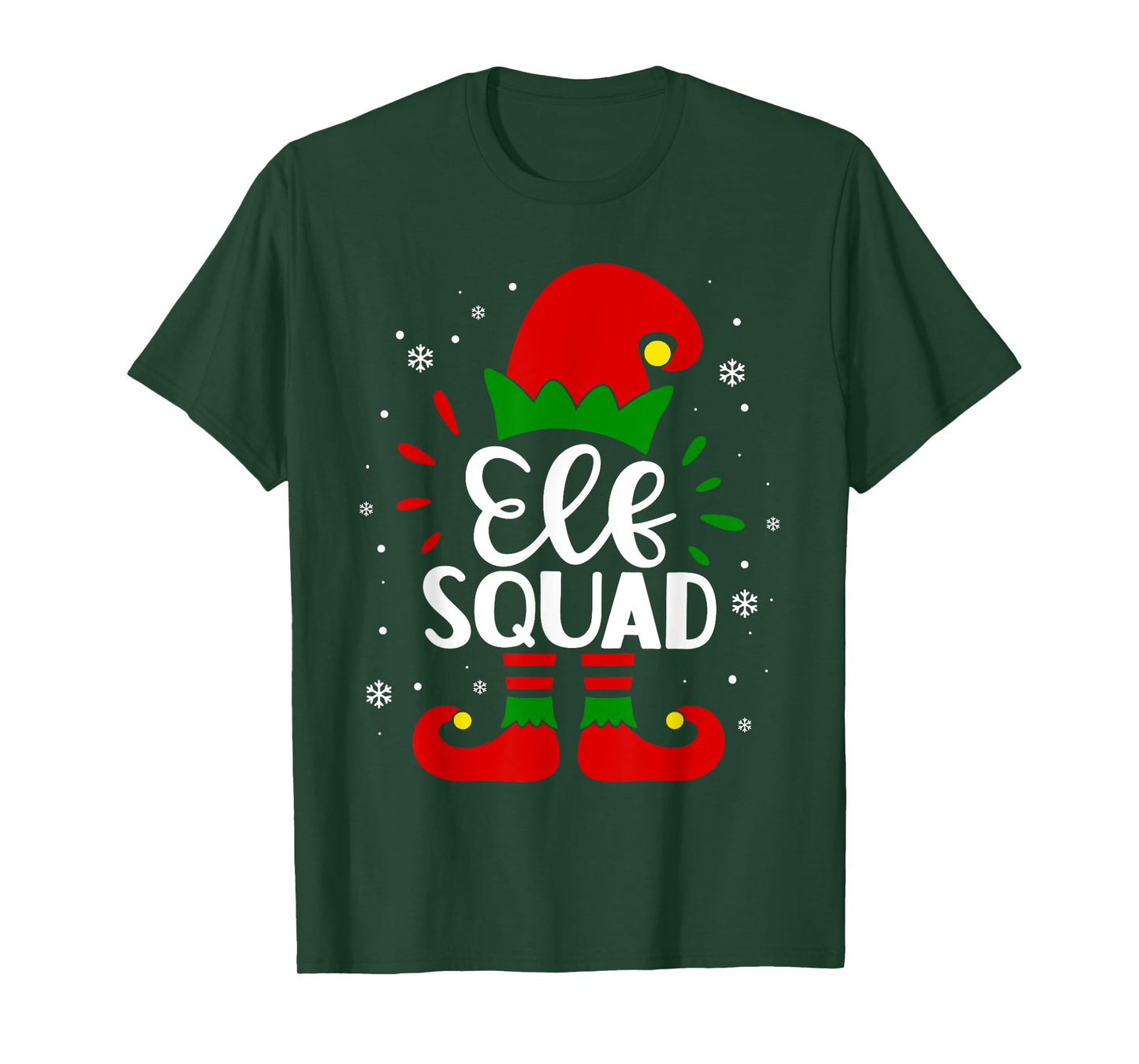 Elf Squad Funny Elf Family Christmas Matching Pajamas Xmas T-Shirt