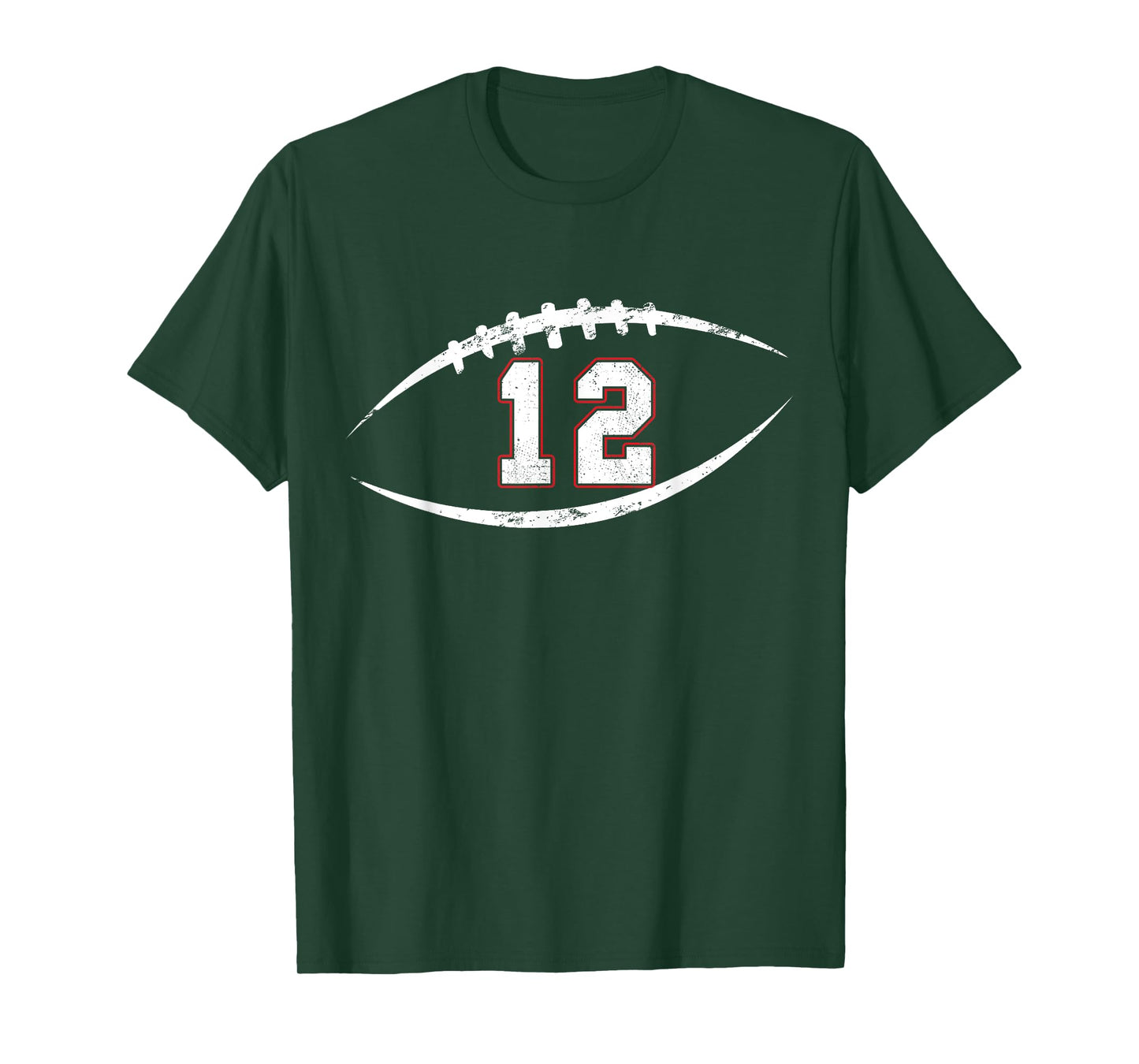 12 Number Vintage Football Player 12 Lucky Number Birthday T-Shirt