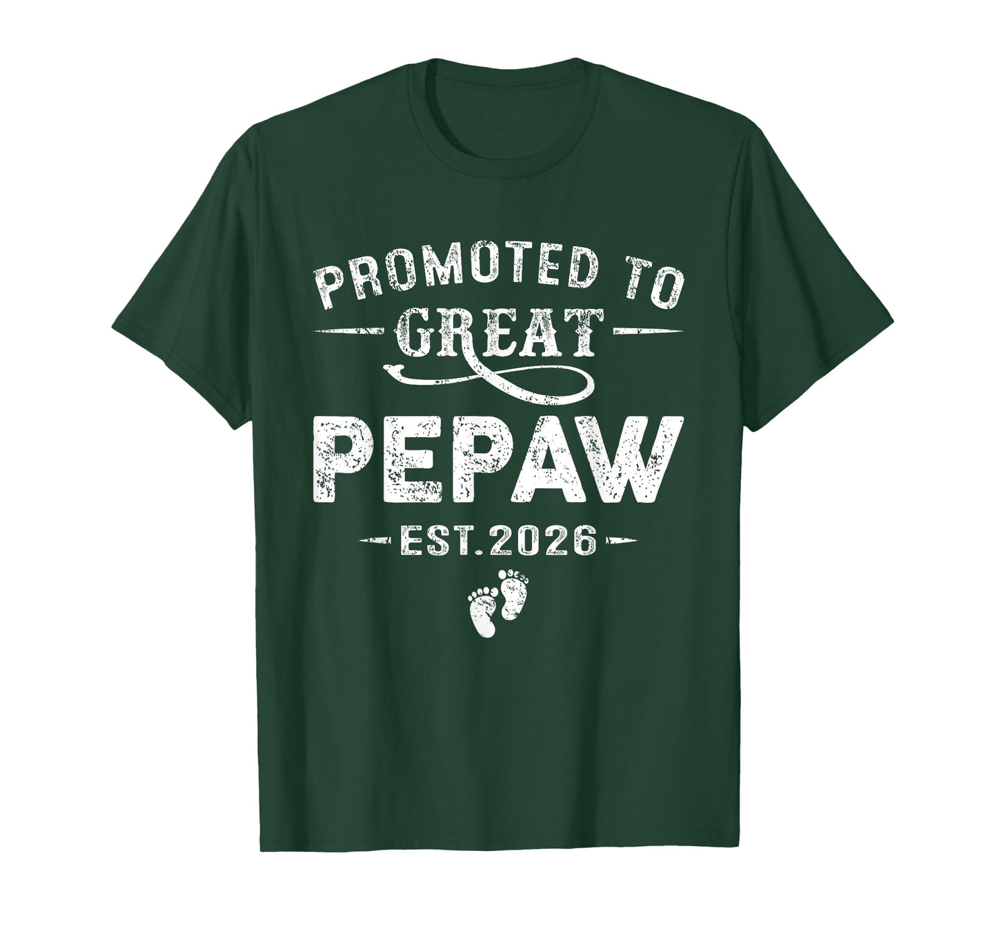Promoted to Great Pepaw Est 2026 Pregnancy Announcement T-Shirt