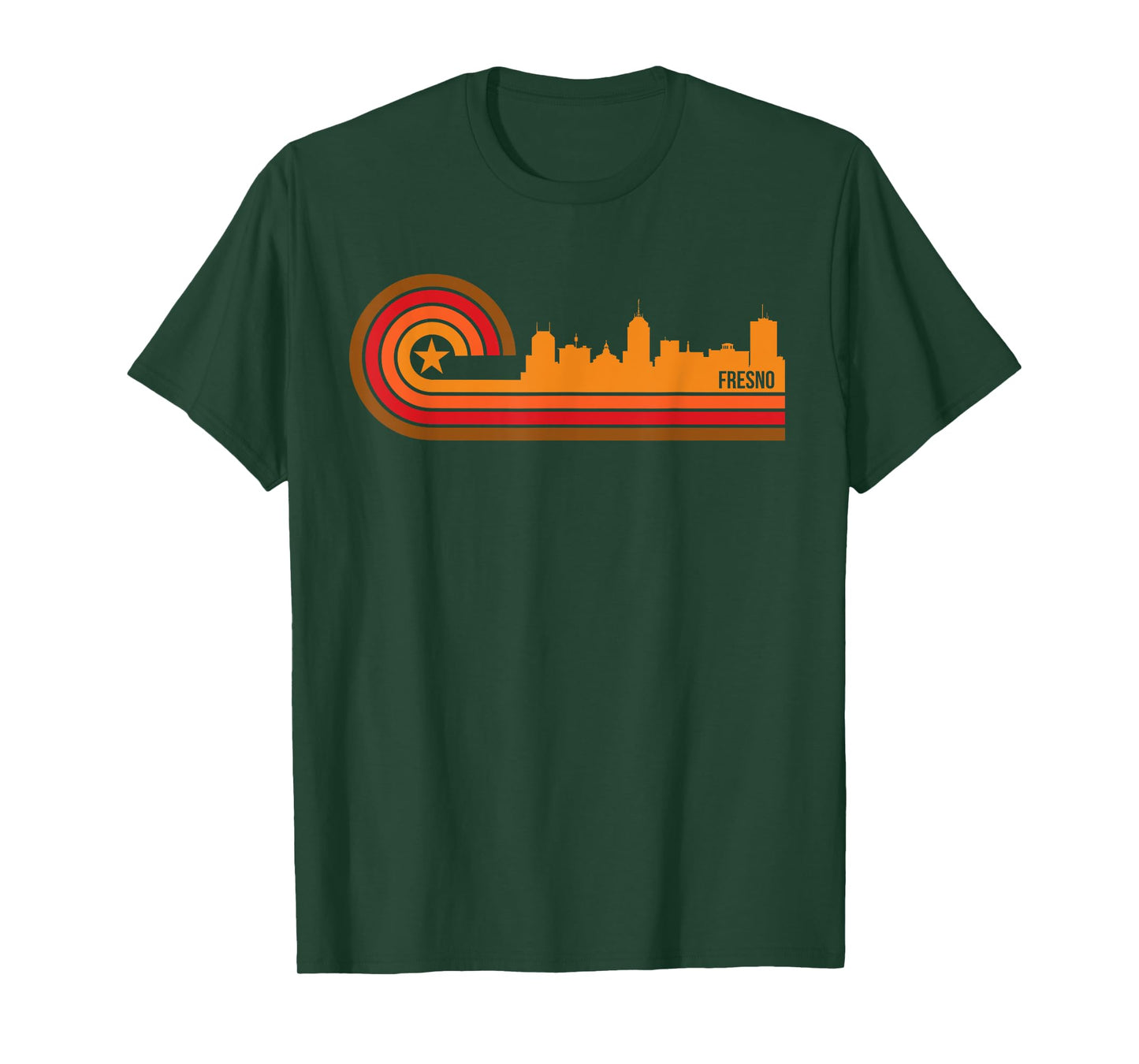 Retro Fresno T-Shirt - Fresno CA Skyline Shirt T-Shirt