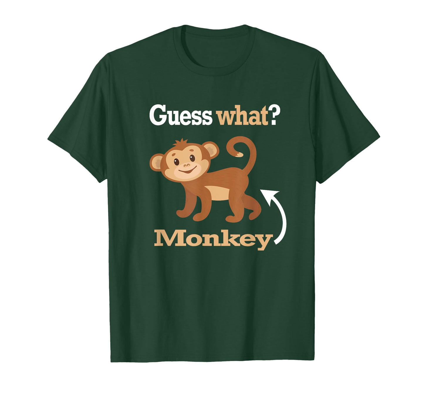 Guess What Monkey Butt T-Shirt Funny Monkey Lover Shirt T-Shirt