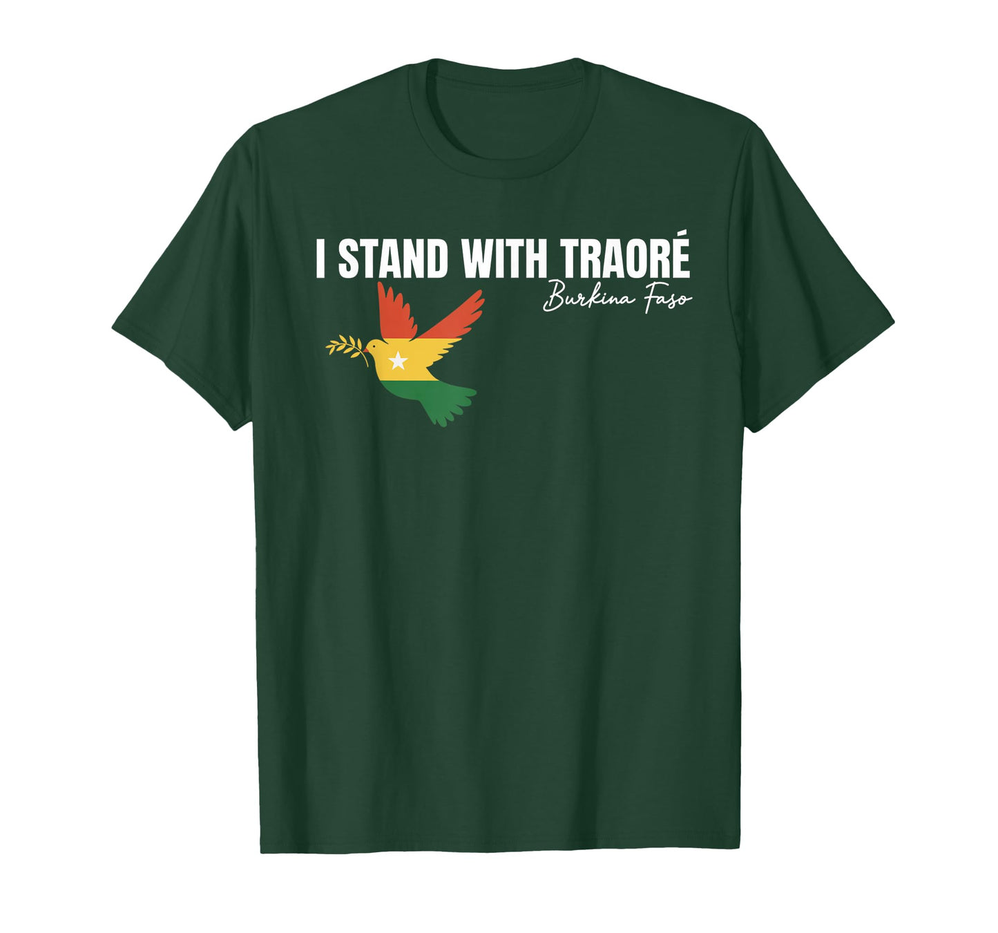 I Stand With Burkina Faso-Ibrahim Traoré Retro Bird T-Shirt