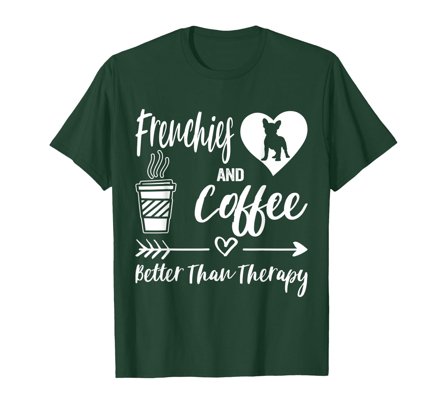 Frenchies And Coffee Frenchie Mom Dad French Bulldog Coffee Men Women Kids T-Shirt