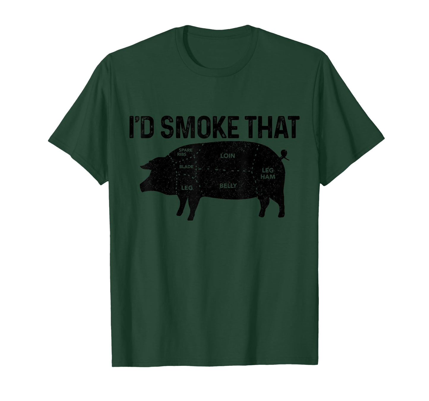 Chef Butcher BBQ I'd Smoke That Pig Pork Funny Father's Day T-Shirt