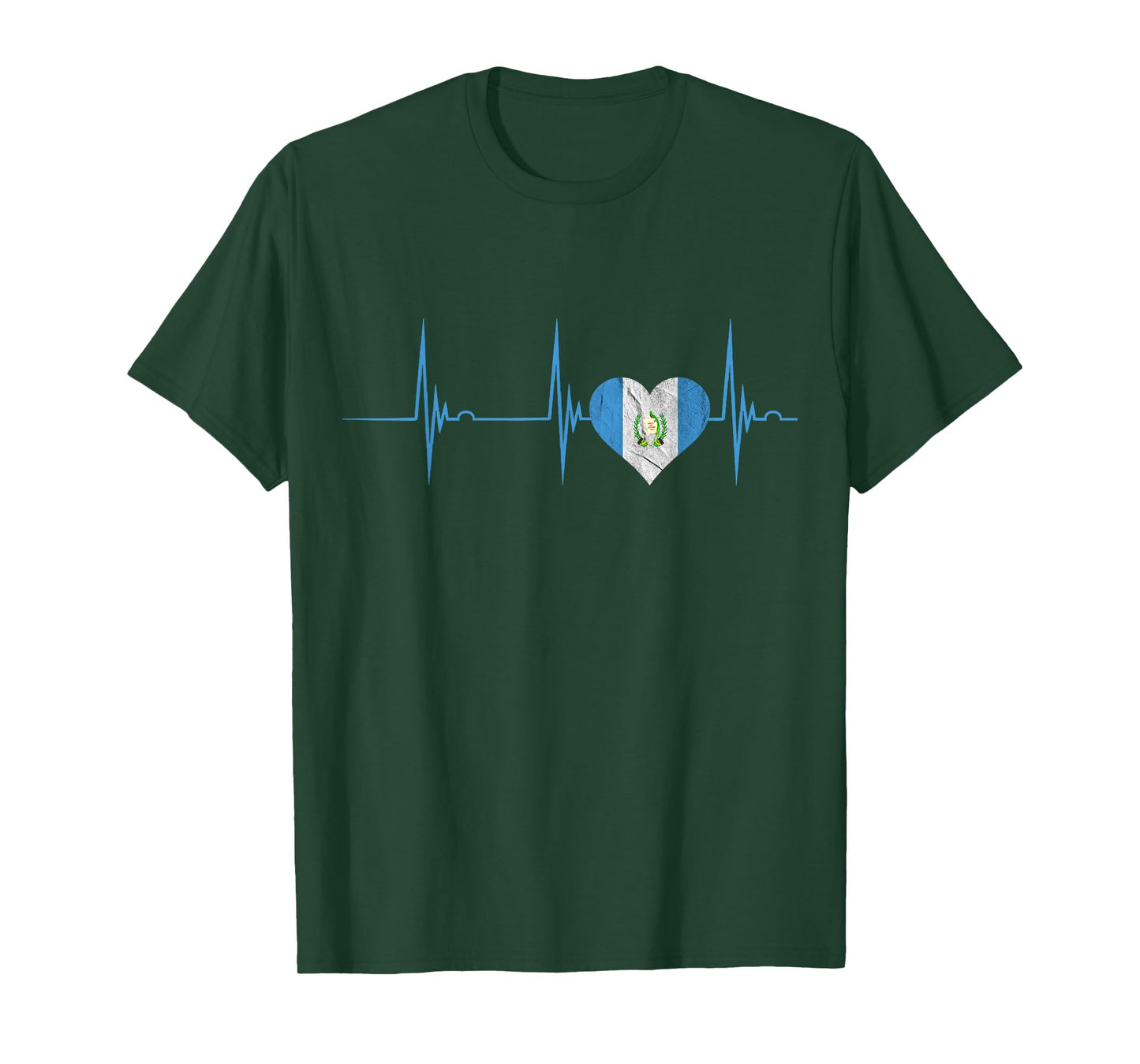 Guatemala Heart Guatemalan Heartbeat EKG Pulse Chapin Mayan T-Shirt