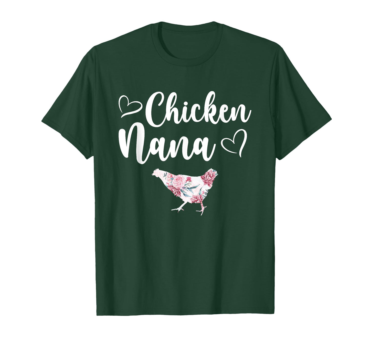 Chicken Nana Heart Chicken Owner Chicken Farmer T-Shirt